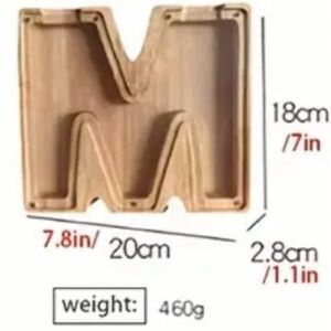 1pc Transparent Letter Shaped Money Saving Box Letter M